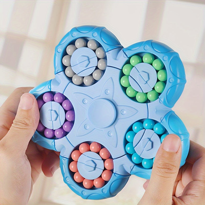 10 Sided Marble Spinner Puzzle Toy Interactive Bead Spinner Gift