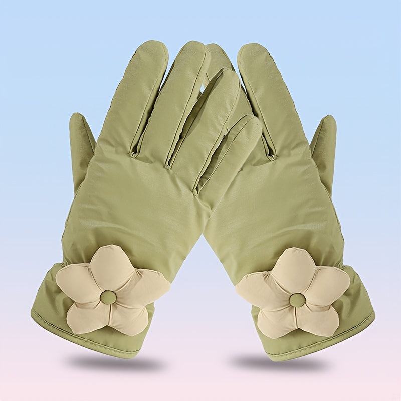 Women's Winter Fleece Touch Screen Gloves Waterproof