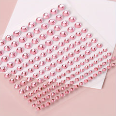 Y2K Pink Face Gems One Sheet Rhinestone Stickers