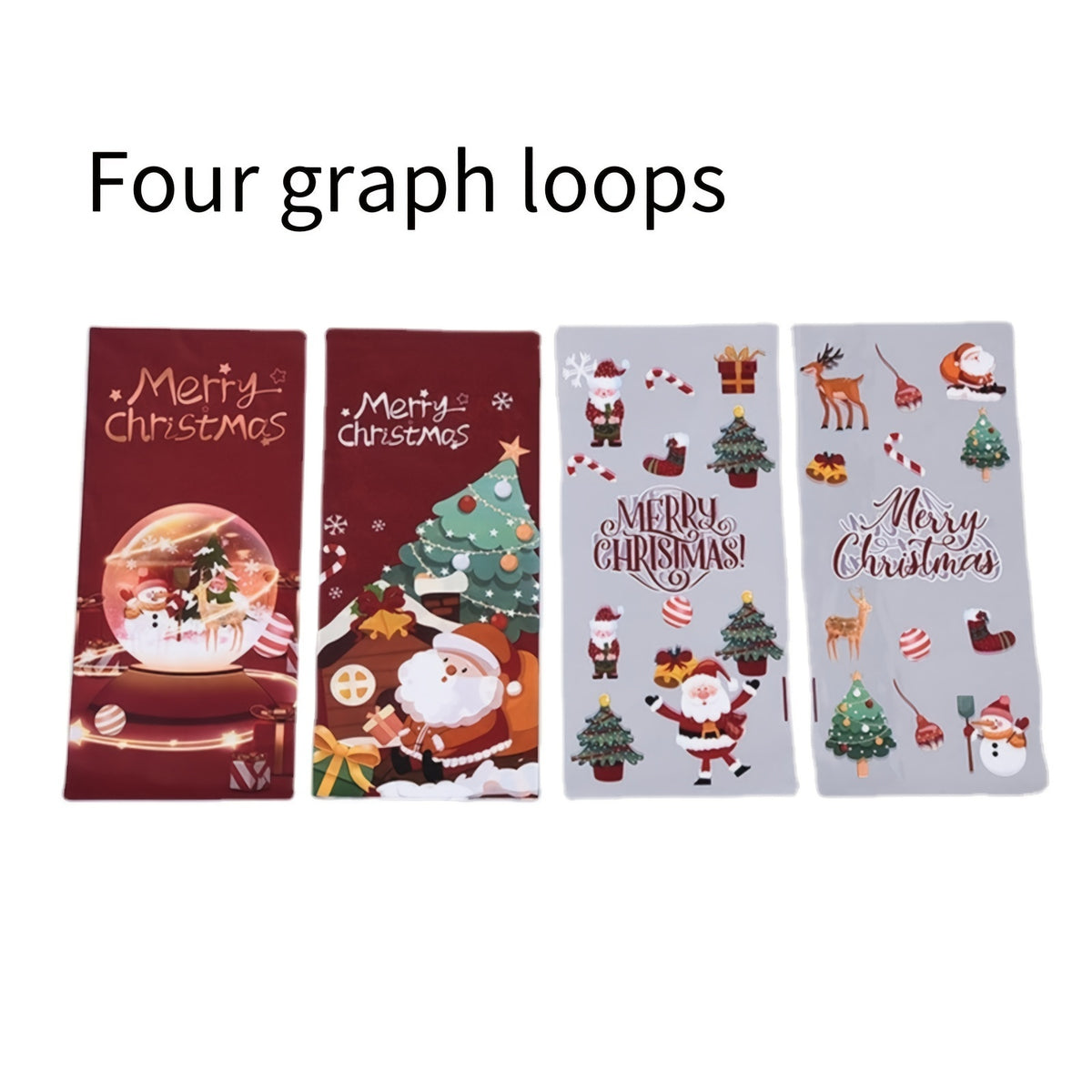 50pcs Christmas Candy Packaging Bag Small Gift DIY Baking Food Bag