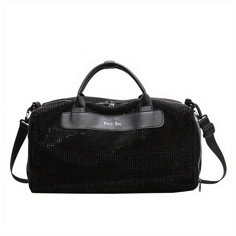 Rhinestone Travel Shoulder Bag Large Capacity Crossbody Handbag