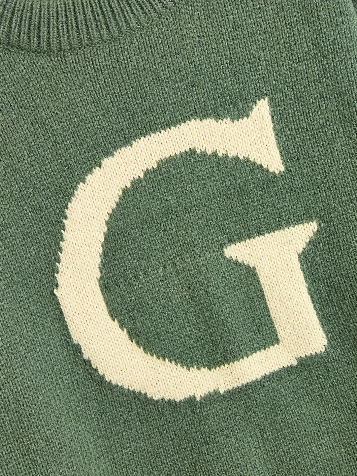 Men's ''G'' Pattern Sweater Warm Knit Pullover