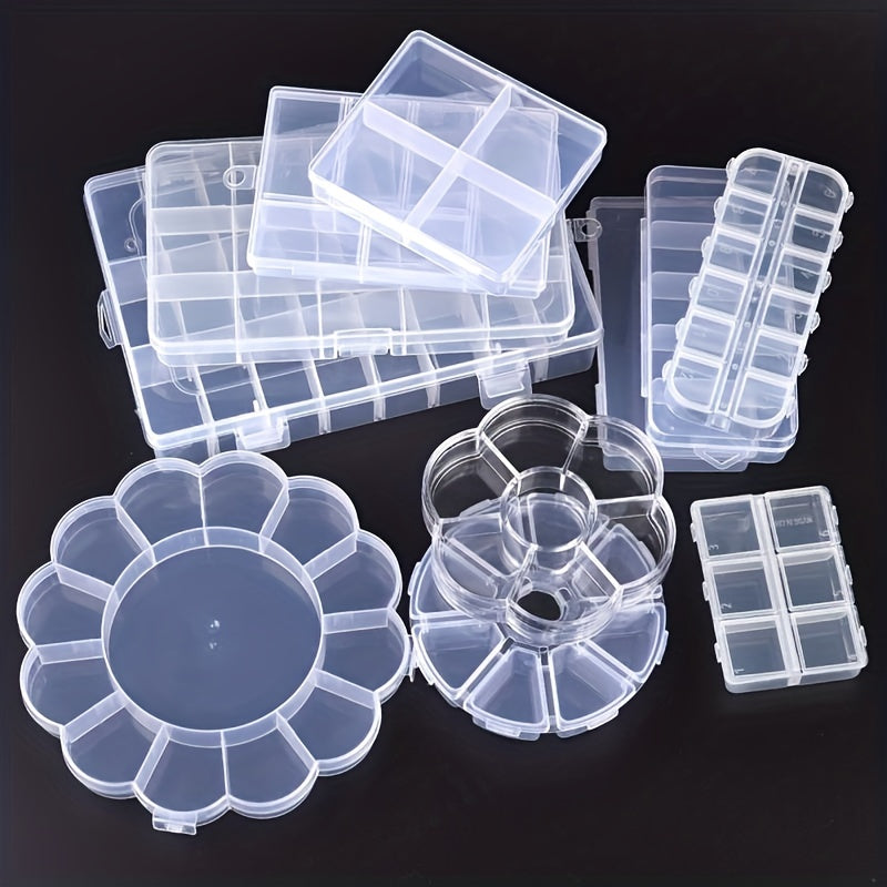 Transparent Plastic Storage Box Jewelry Organizer Case