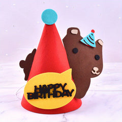 Diy Animal Birthday Hat One Year Old Decoration Party Felt Hat