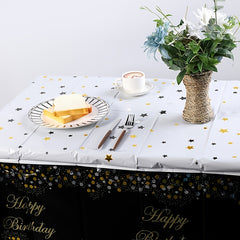 Disposable Birthday Party Tablecloth 54 x 72 Plastic Table Cover