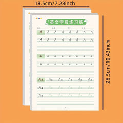 2 PACK Calligraphy Writing Practice Book for Beginners Alphabet Trace Book