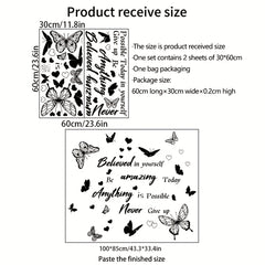Inspirational Butterfly Wall Stickers Set