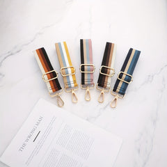 Adjustable Shoulder Strap Striped Pattern Bag Replacement Belt