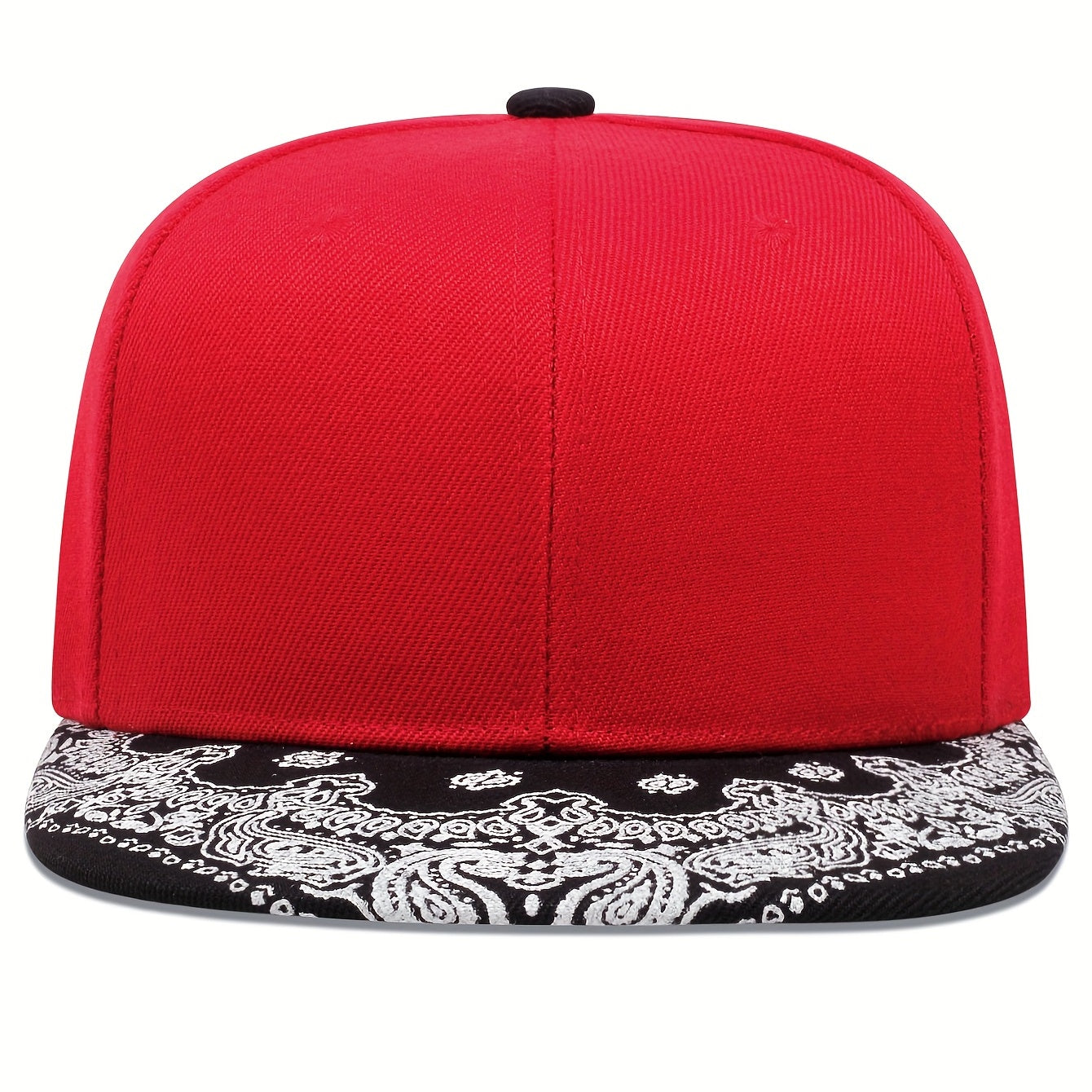 Hip Hop Snapback Hat Paisley Print Brim Adjustable Baseball Cap Lightweight
