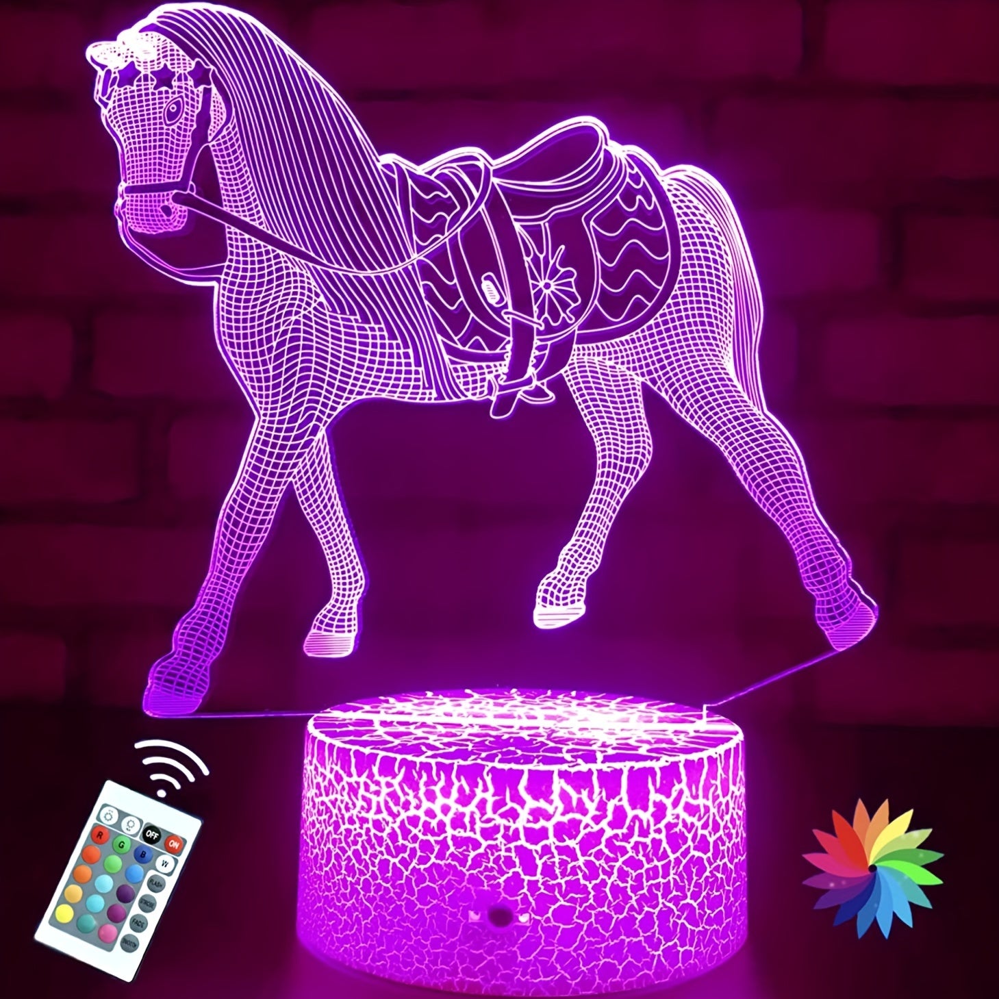 Horse Night Light for Kids with Remote & Smart Touch Lamp