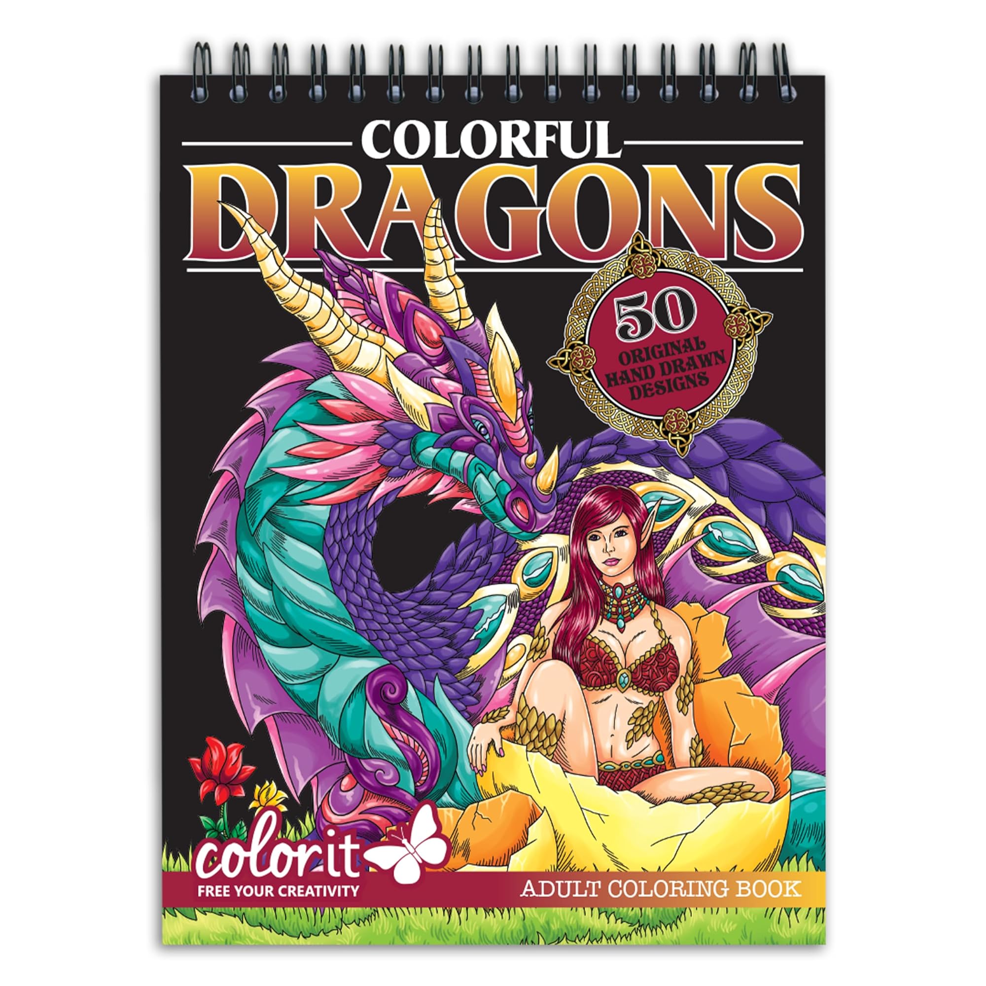 Colorful Dragons Adult Coloring Book, Volume I – CRAZE