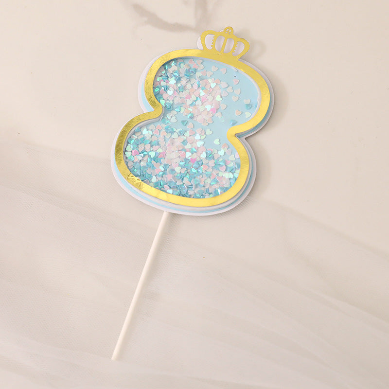 Sequin Crown Digital Number 0-9 Plug In