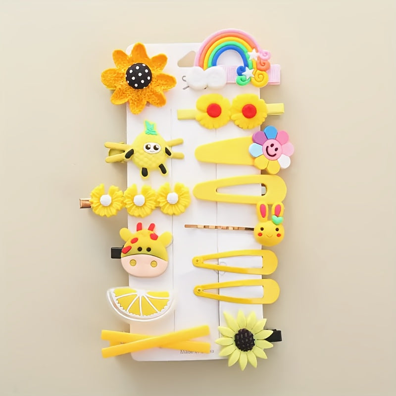 14pcs Girls Sweet Hair Clip Hair Accessories Set