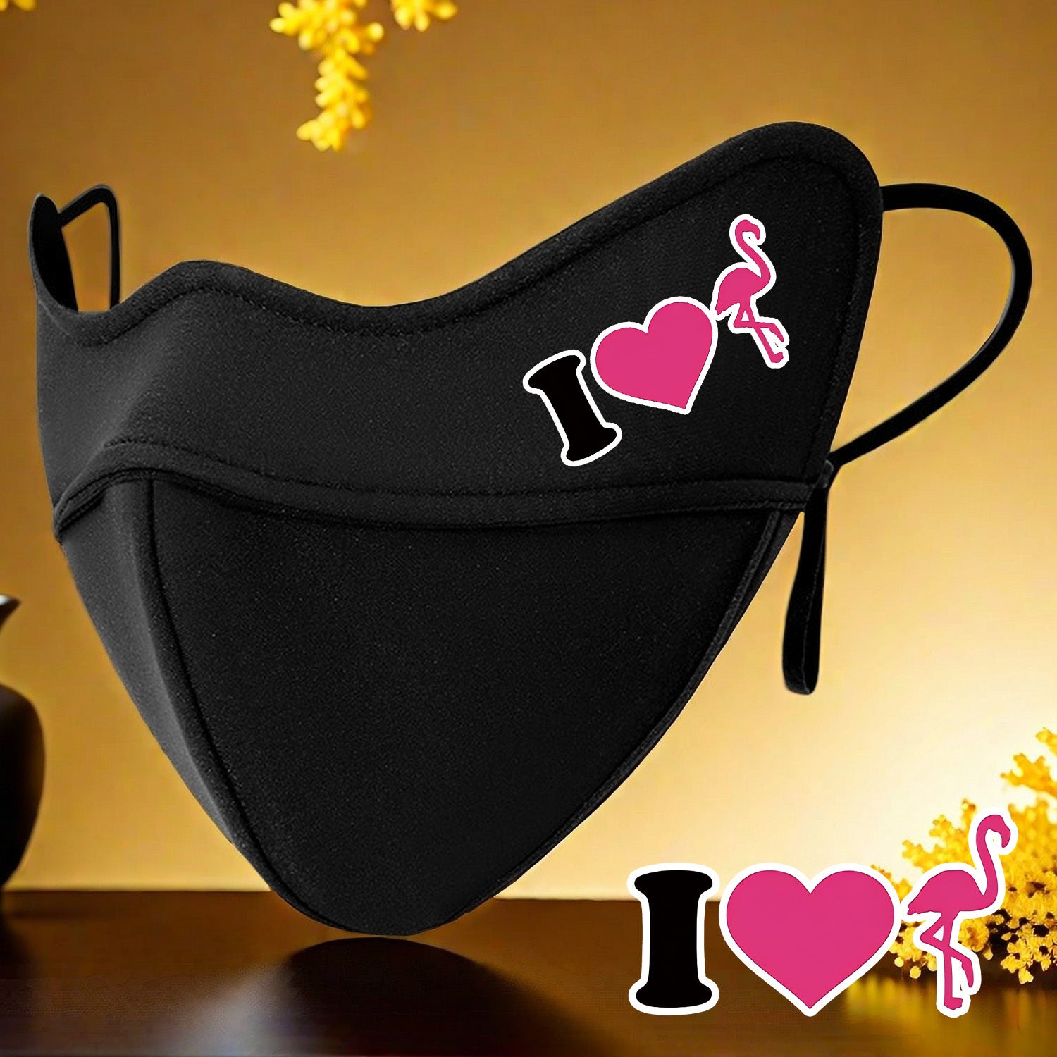3D Printed Flamingo Knit Face Covering for Cold Weather Protection