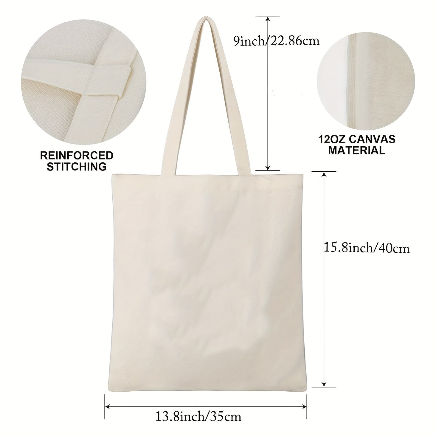 Dolphin Anime Pattern Canvas Bag Lightweight Shopping Grocery Bag