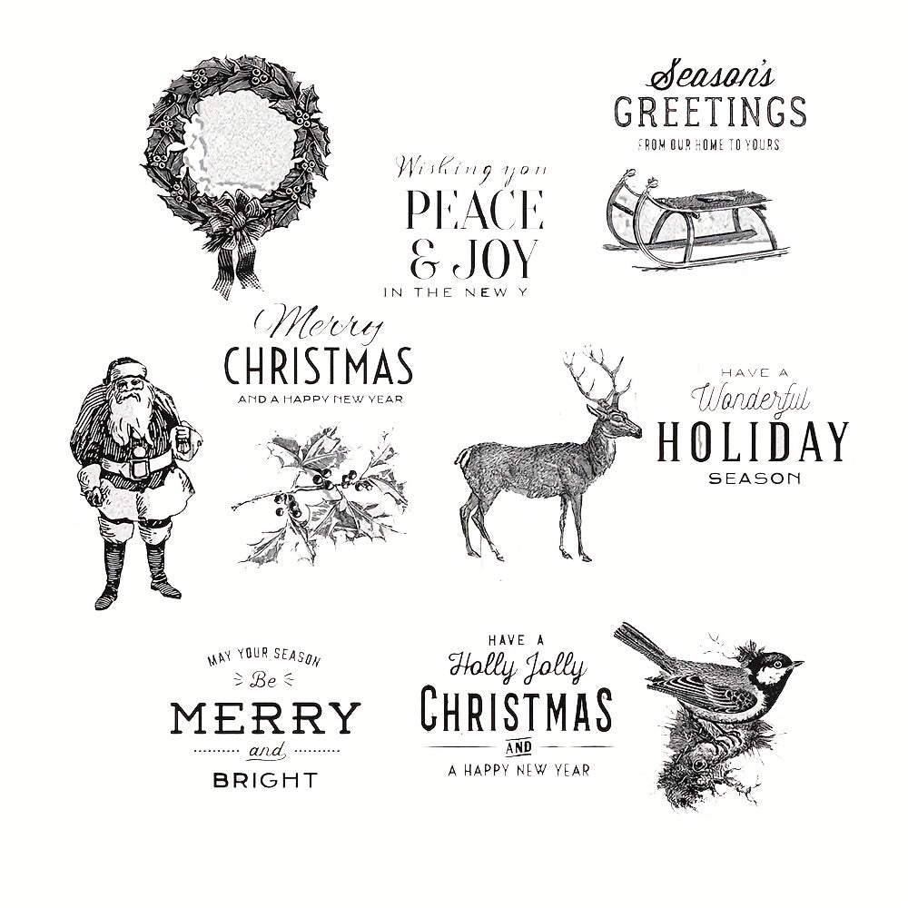 Santa Claus Clear Stamps Scrapbooking Decor Embossing DIY Greeting Card