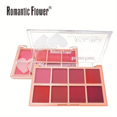 Romantic Flower 8 Blush Palette - Matte Finish, Waterproof & Sweatproof