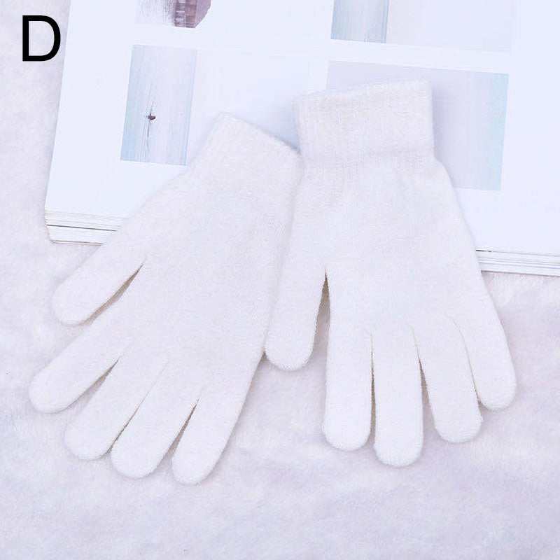 Solid Knit Thermal Gloves for Autumn & Winter