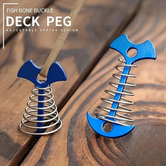 2pcs Aluminum Tent Nails Wind Rope Buckle Hooks