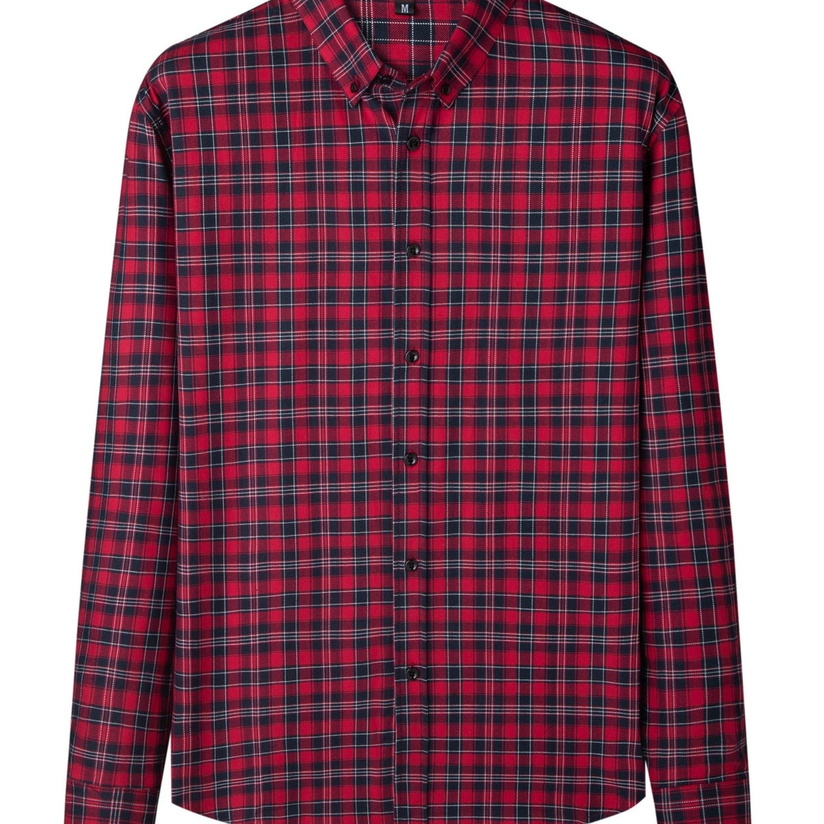 Plaid Print Men's Casual Button Up Long Sleeve Shirt