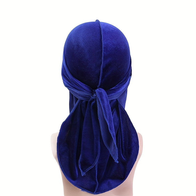 Men Velvet Durags Bandana Turban Du Rag Headwrap Headband Pirate Hat