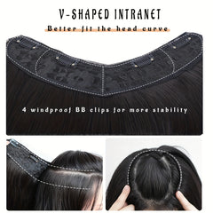 55-88 cm V-Shaped Long Straight Hair Extensions for Women Girls