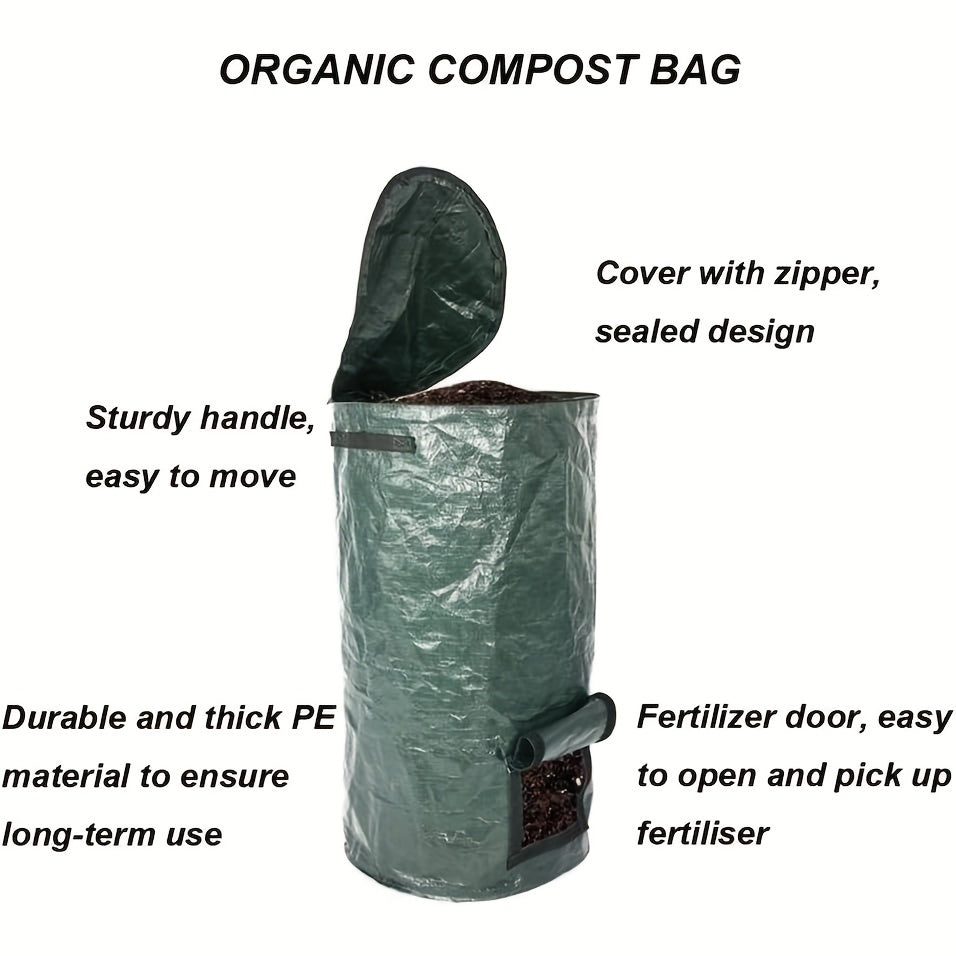 Large Lawn Garden Bag Compostable Heavy Garbage Bag Reusable