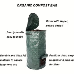 Large Lawn Garden Bag Compostable Heavy Garbage Bag Reusable