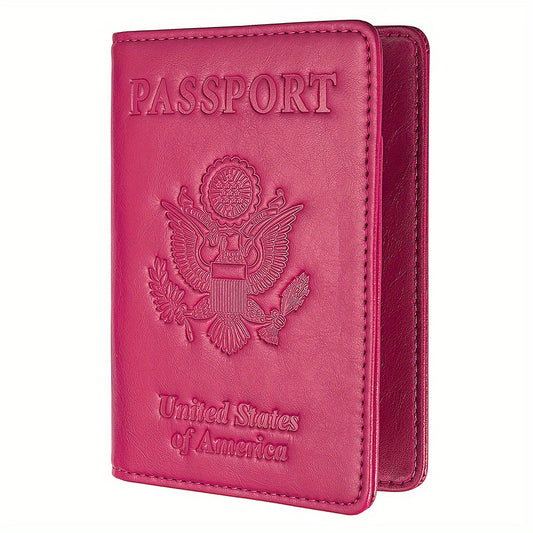PU Leather RFID Anti theft Brush Passport Holder Classic Travel Passport Holder
