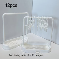 12pcs Doll Clothes Rack Set for Doll Clothes and Jewelry Storage