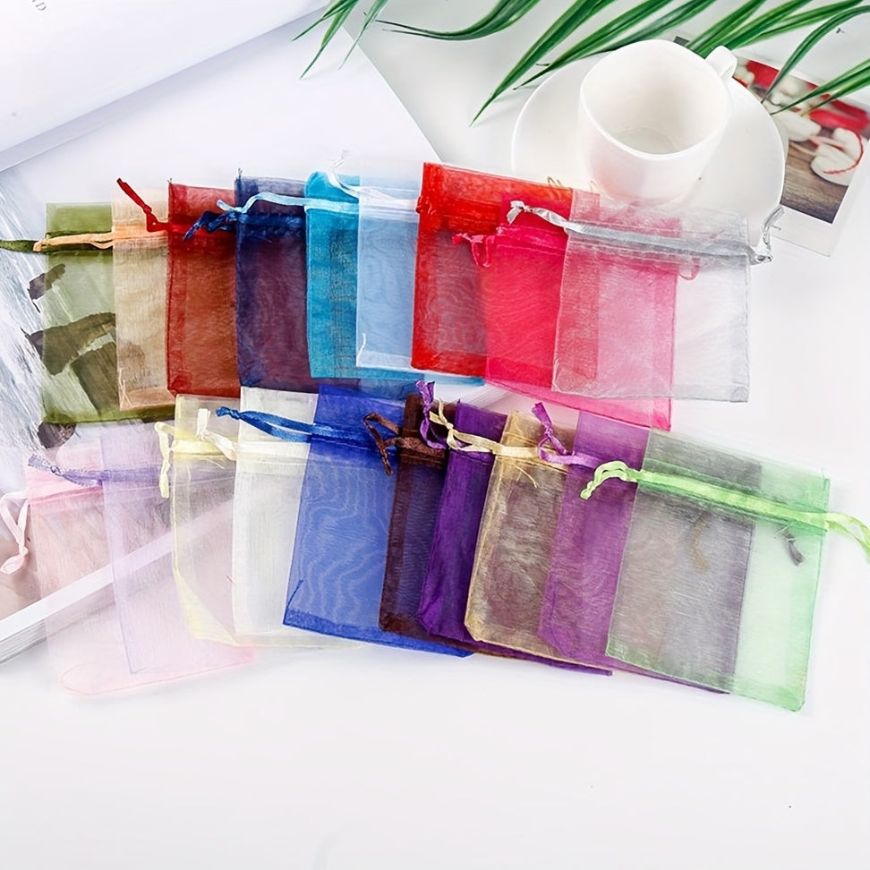 Mixed Organza Gift Bags Drawstring Party Favor Candy Packaging Bag