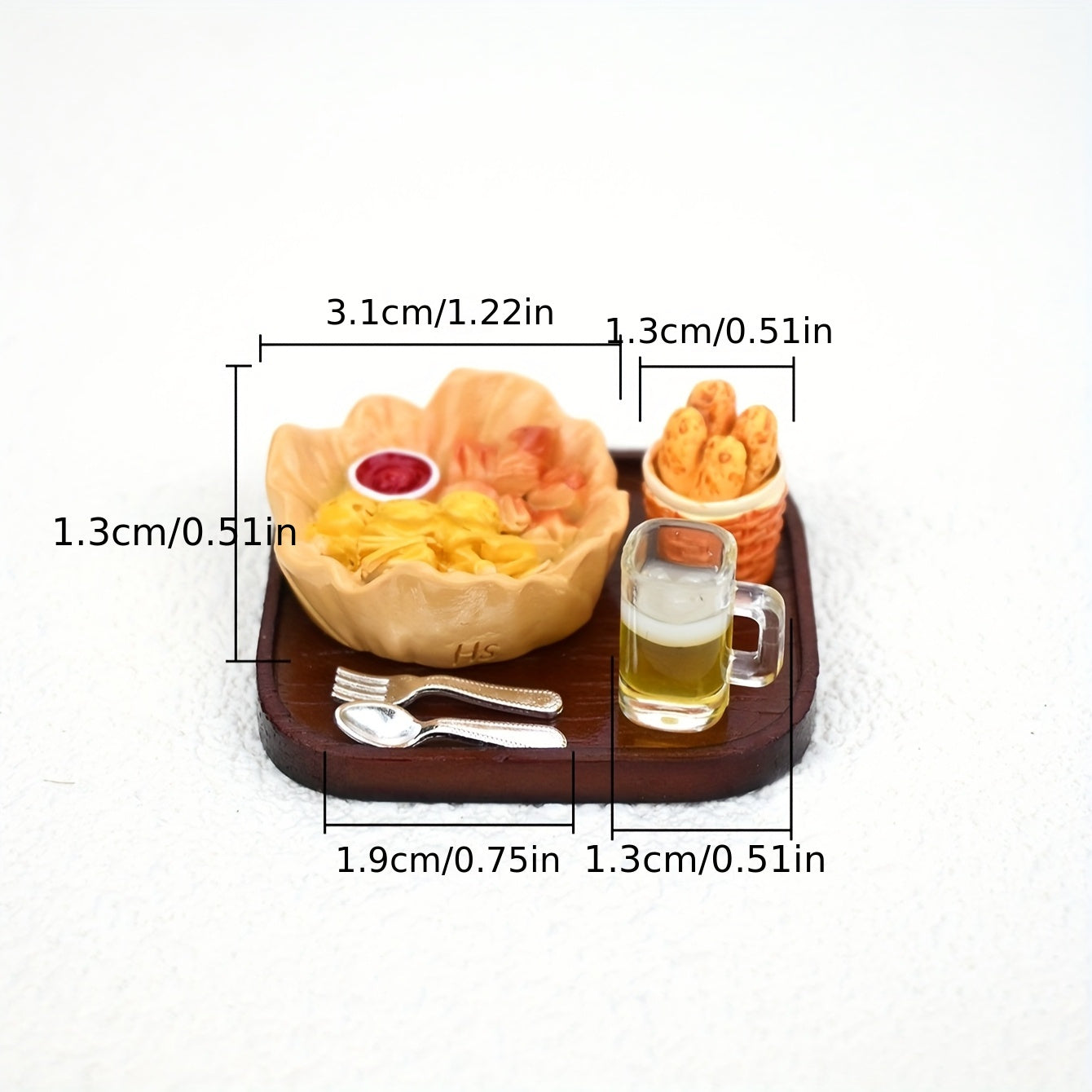 Tea Set with Desserts and Drinks Dollhouse Accessories