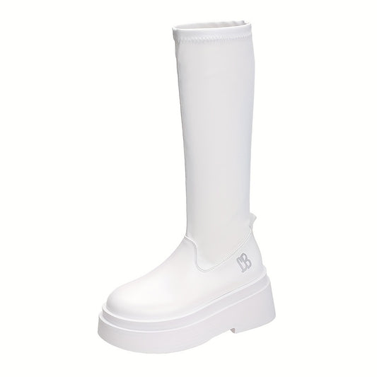 Women's Stretchy Platform Knee High Boots