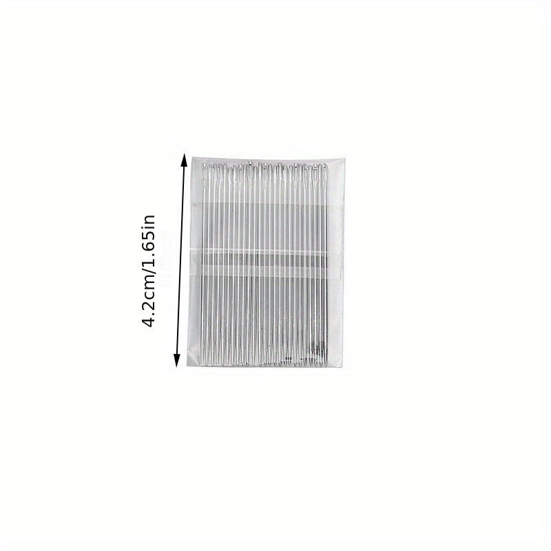 25pcs Large Eye Sewing Needles Stainless Steel Knitting Needl