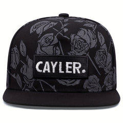 Men's Alphabet Embroidery Hip Hop Flat Brim Hat