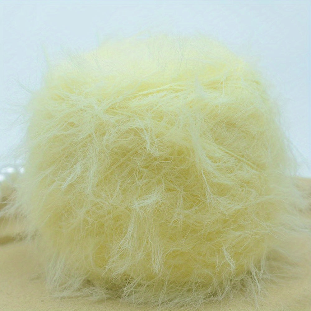 Soft Long Hair Mink Fur Hand Knitted DIY Sweater Coat Bag Doll Material Thread