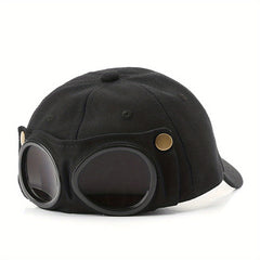 Aviator Glasses Baseball Cap Vintage Solid Hip Hop Dad Hat Adjustable Sun Hats