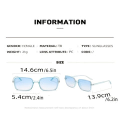 Oversized Square Sunglasses Solid Gradient Lens Glasses UV400