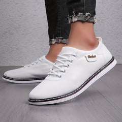 Men's Canvas Sneakers Lace Up Comfortable Shoes
