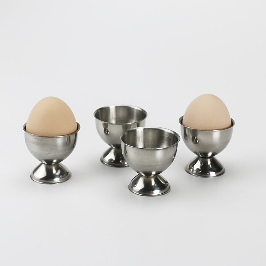 Stainless Steel Egg Cup Round Egg Holders Mini Egg Tray