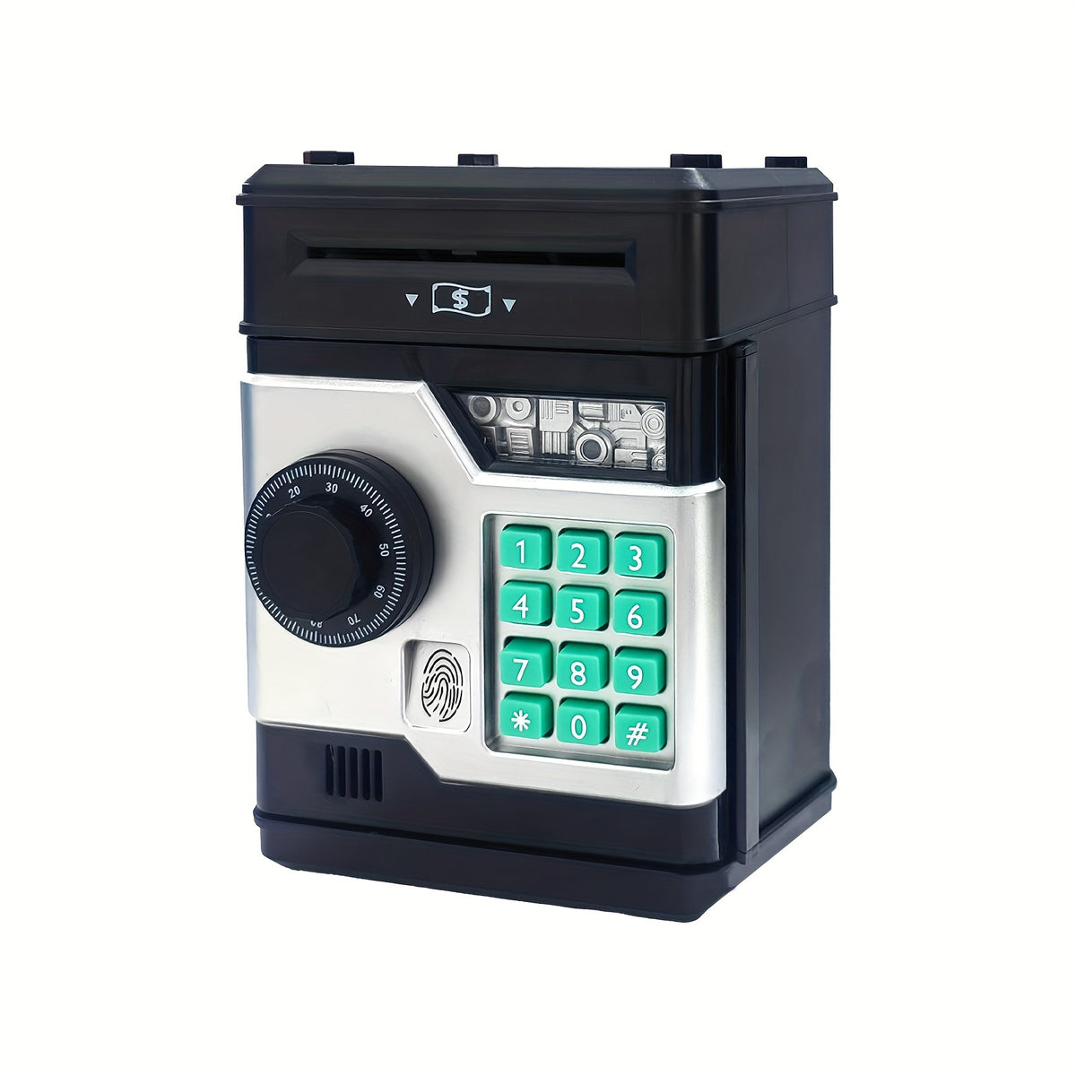 Secure Electronic Coin Bank with Password and Fingerprint Unlock