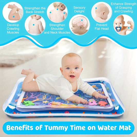 Inflatable Tummy Time Water Play Mat for Babies