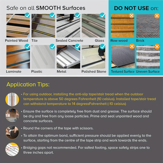10pcs Anti Slip Traction Treads 15 X 60 Non Slip Grip Tape Grit Outdoor Non Skid