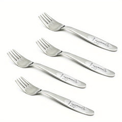 4pcs Toddler Forks Set Stainless Steel Kids Metal Forks Safe for Children