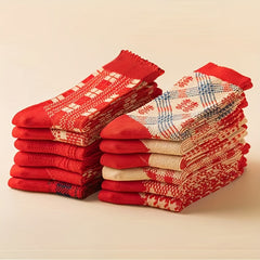 Geometric Pattern Mid Tube Socks