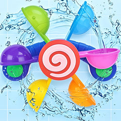 Colorful Bath Windmill Spinner Toy for Kids Over 18 Months
