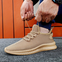 Men's Breathable Mesh Lace-up Sneakers Casual Outdoor Shoes