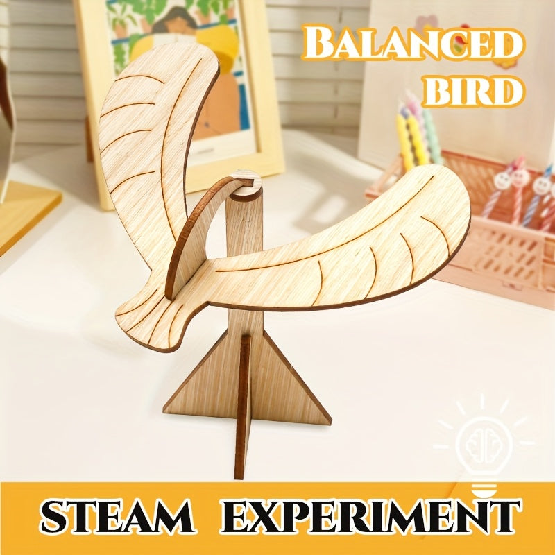 Wooden Balanced Bird Steam Experiment DIY Handcrafted Puzzle Kit