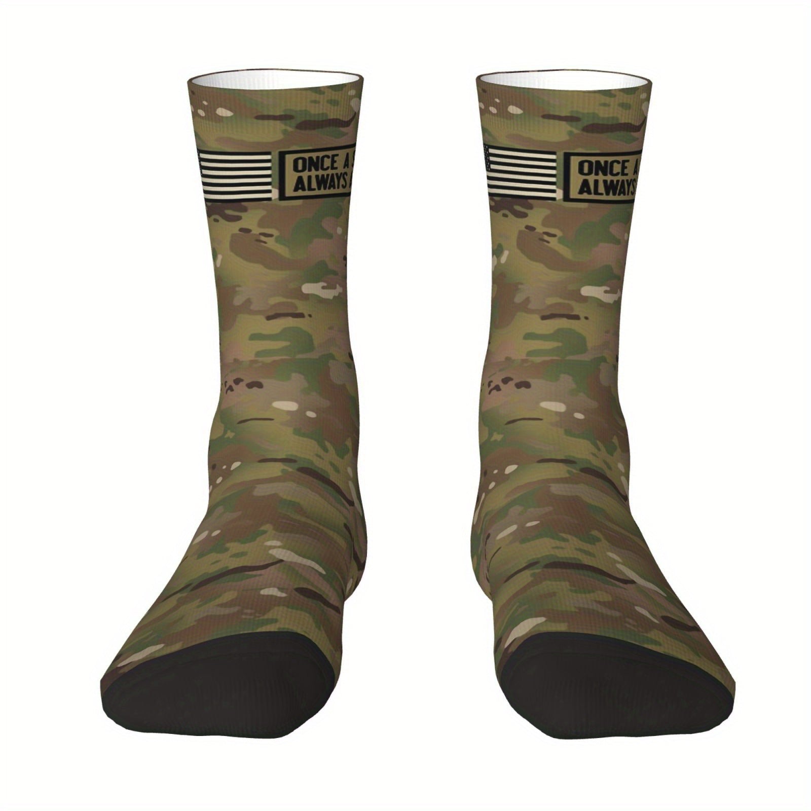 Camouflage Army Warm Mid calf Sock for Outdoor Sports