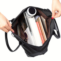 Large Capacity Tote Bag Solid Shoulder Bag Versatile Women's Commuter Bag